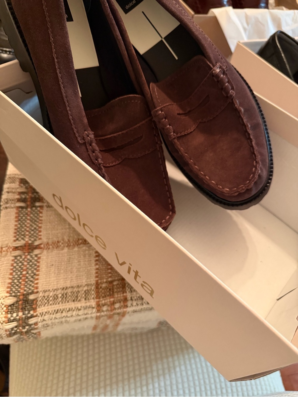 Dolce Vita Brown Suede Penny Loafers